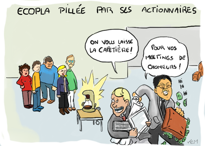 Ecopla pillÃ©e par ses actionnaires