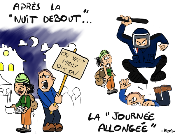Nuit debout-JournÃ©e allongÃ©e