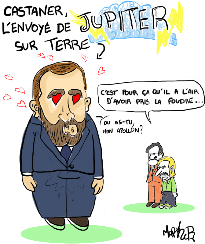 Castaner frappÃ© par la foudre