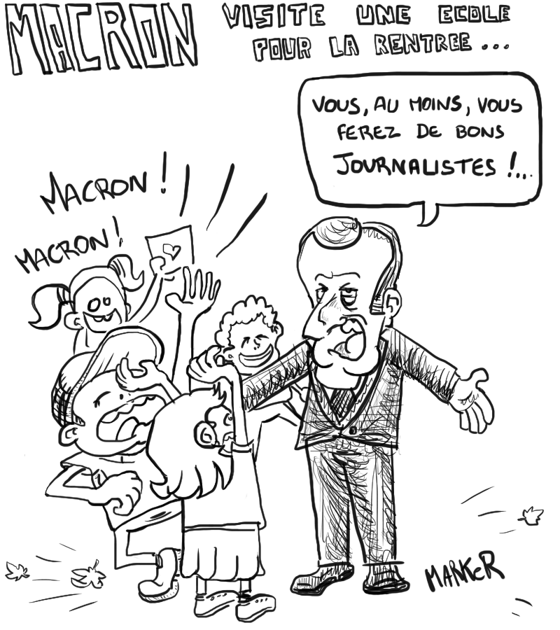 Macron à l'école